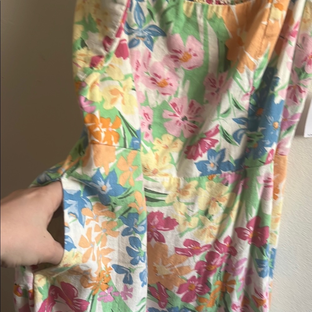 Old Navy Pink and Green Spaghetti Strap Sundress - Picture 4 of 9